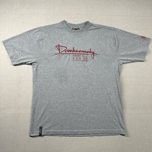 Vintage Drunknmunky Shirt Mens XL Skater Y2K Grunge Hip Hop Embroidered Gray